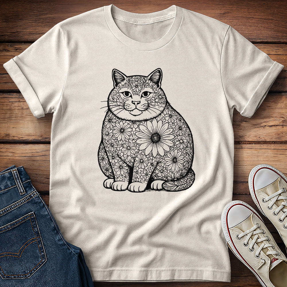 Fat Cat Sunflower T-Shirt