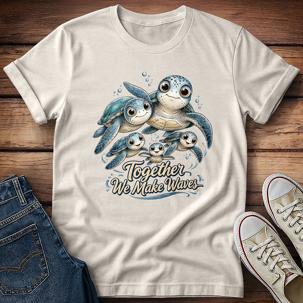 Turtle Family - Together We Make Waves T-Shirt