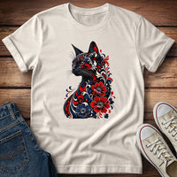 Flowery Cat T-Shirt
