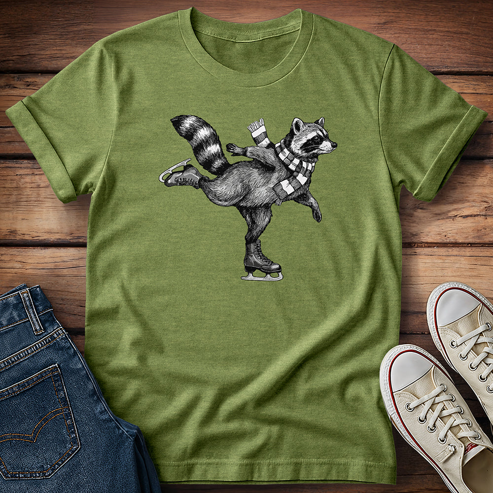 Raccoon Winter Ice Show T-Shirt