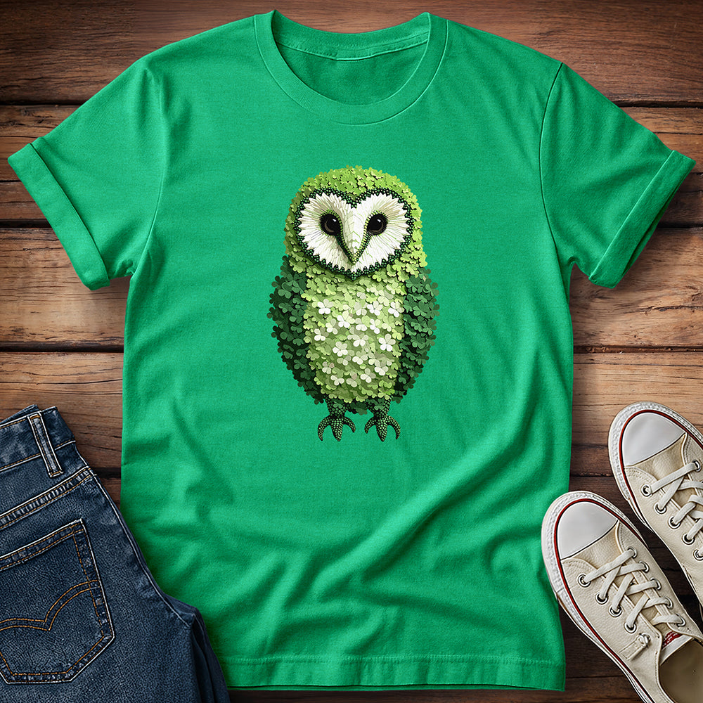 Irish Barn Owl Shamrock T-Shirt