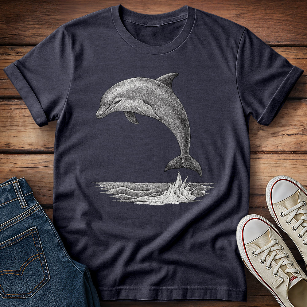 Stippled Dolphin T- Shirt