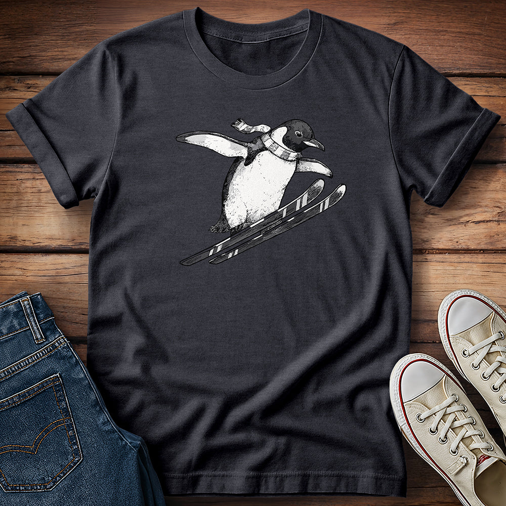 Penguin Ski Jump - Little Bird, Big Drop T-Shirt