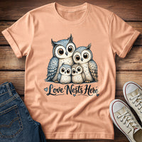 Owl Family - Love Nests Here T-Shirt