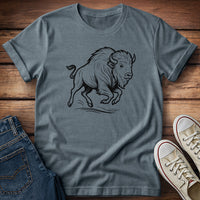 Line Art Buffalo T-Shirt