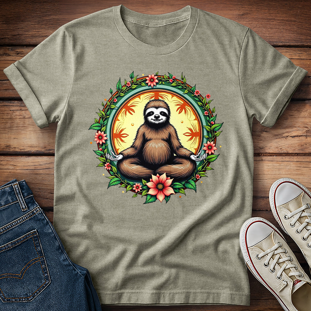 Meditating Sloth Mandala T-Shirt
