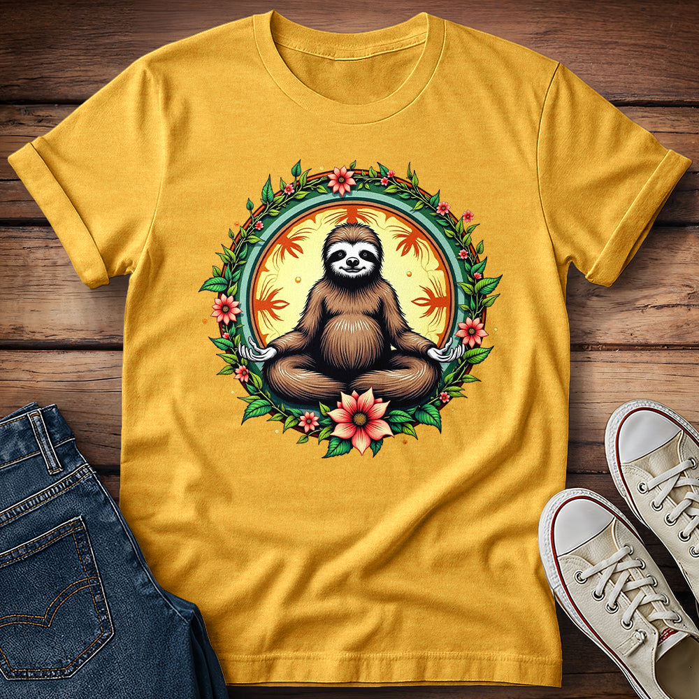 Meditating Sloth Mandala T-Shirt