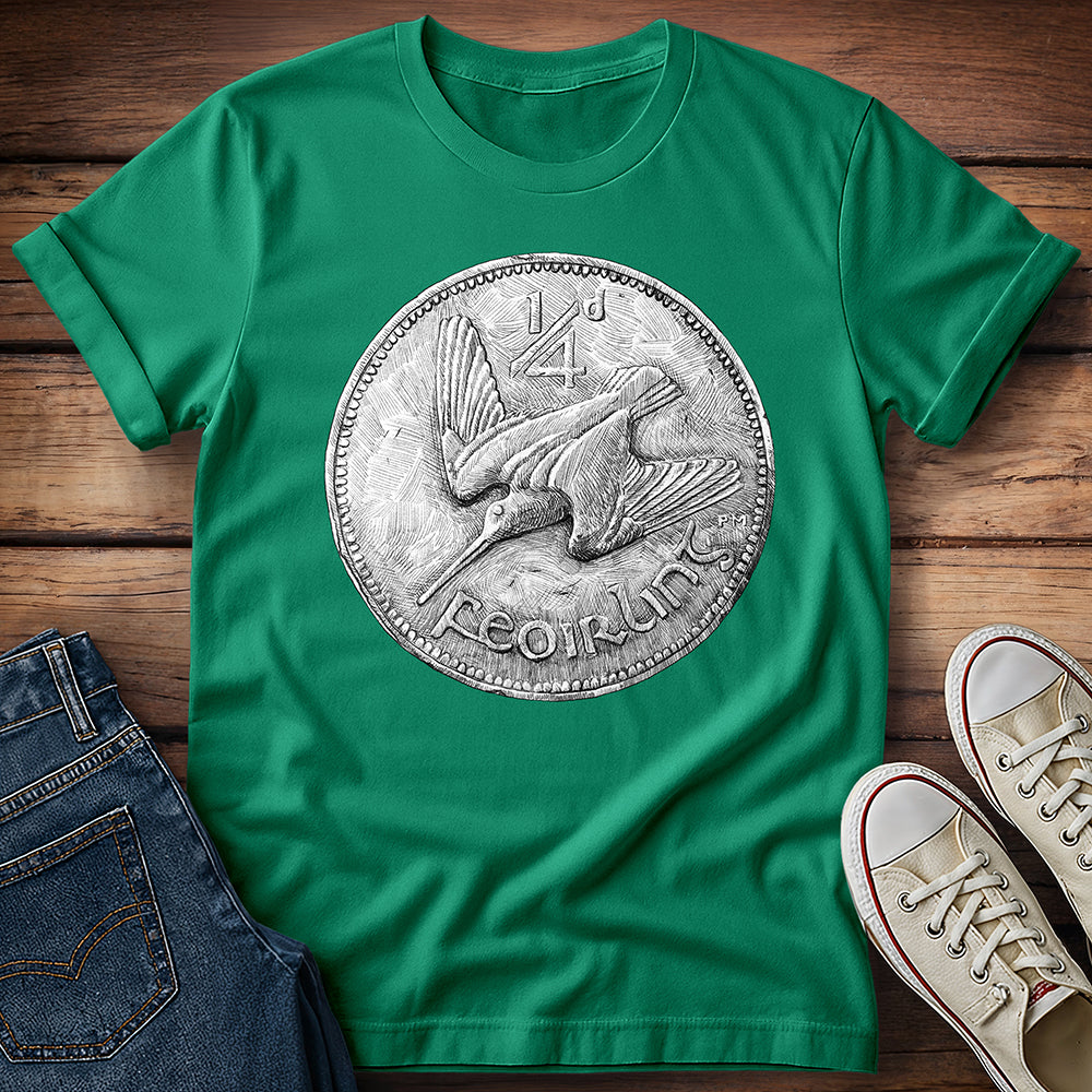 Diving Bird Ireland Coin T-Shirt