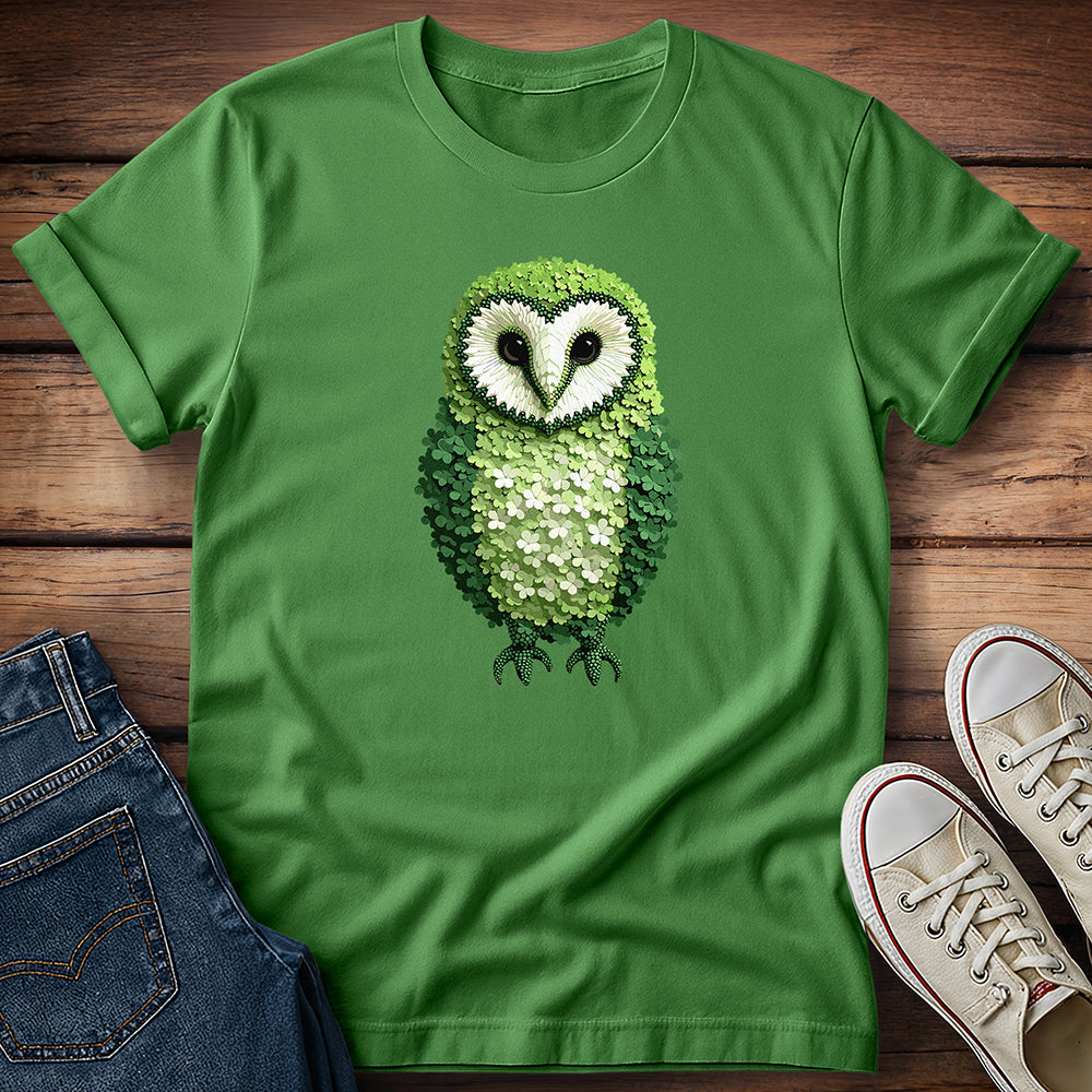 Irish Barn Owl Shamrock T-Shirt
