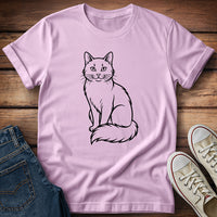 Line Art Cat T-Shirt