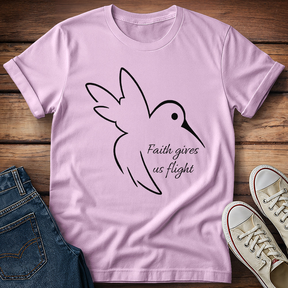 Hummingbird Faith Gives Us Flight T-Shirt