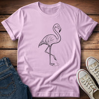 Flamingo Line Art T-Shirt