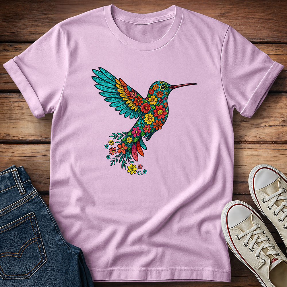 Flowery Hummingbird T-Shirt