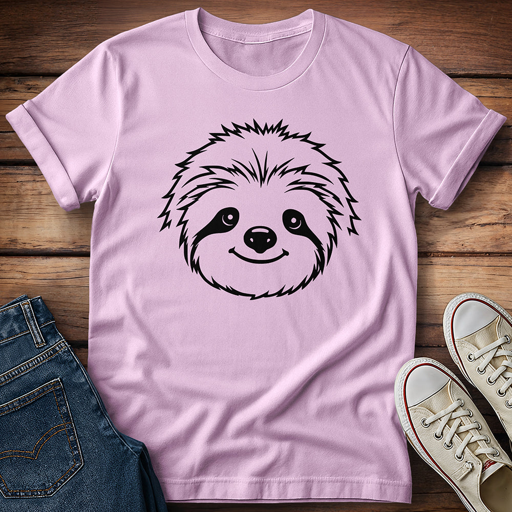 Baby Sloth Line Art T-Shirt