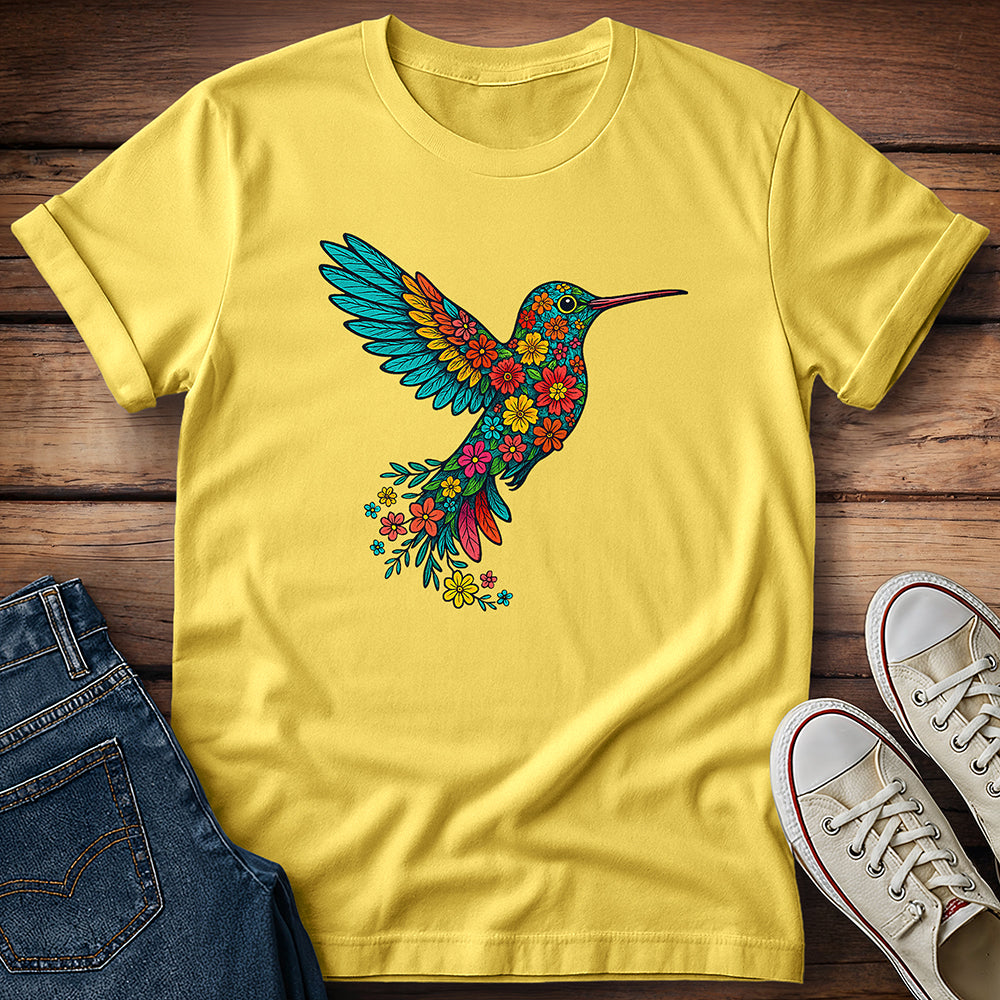 Flowery Hummingbird T-Shirt