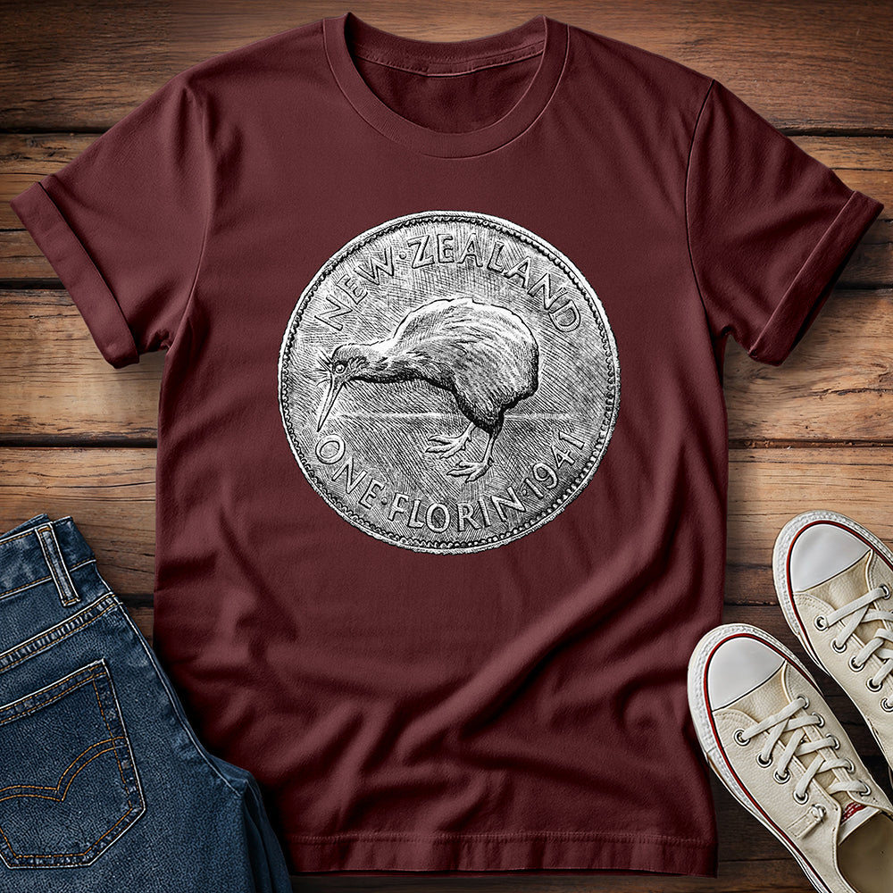 Kiwi Coin - New Zealand One Florin 1941 T-Shirt