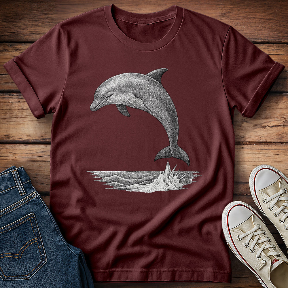 Stippled Dolphin T- Shirt