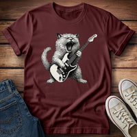 Persian Cat Playing Electric Guitar T-Shirt