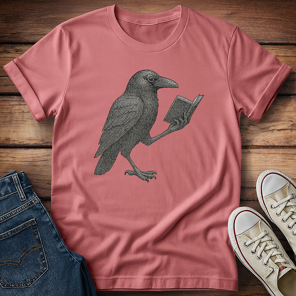 Crow Reading T-Shirt
