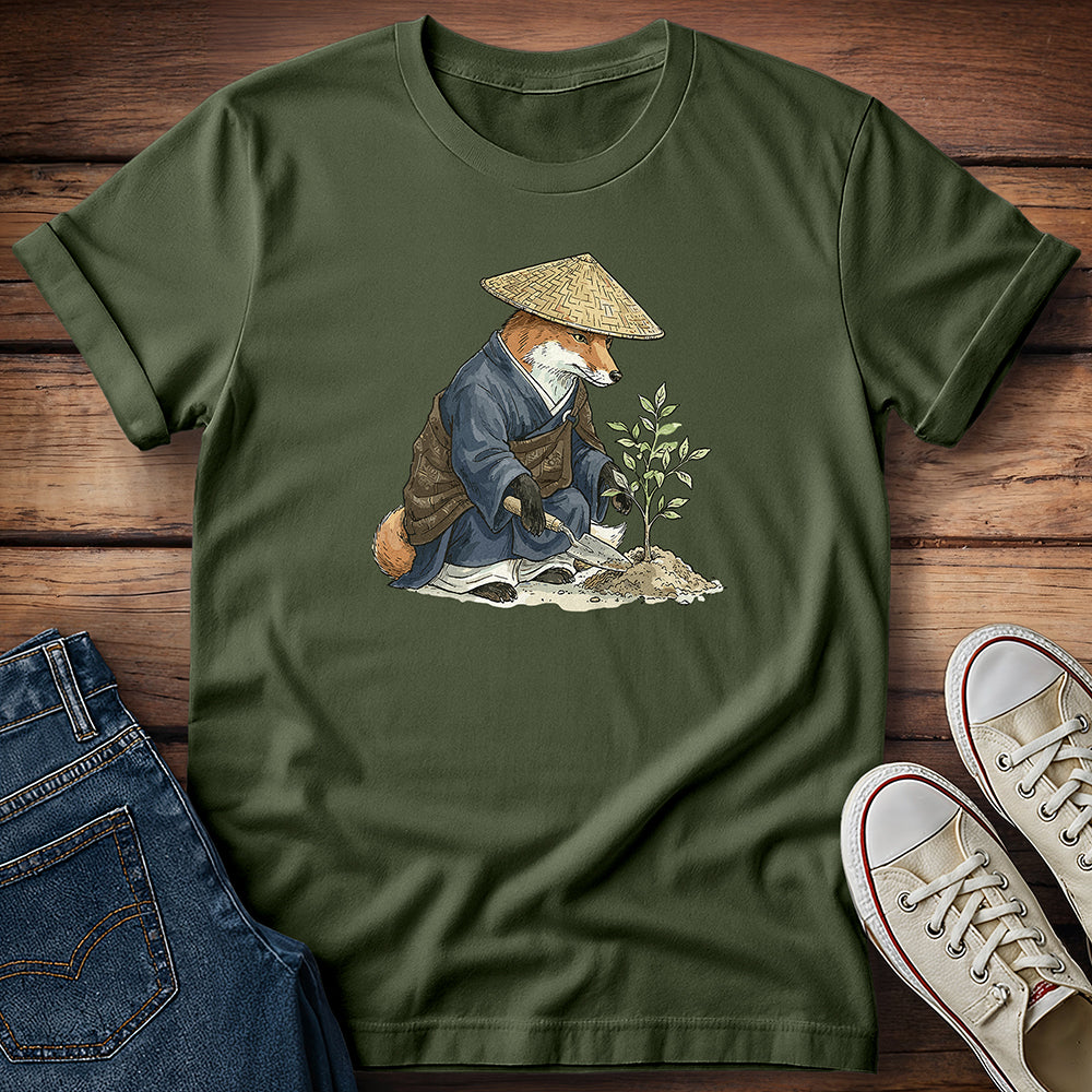 Zen Fox Gardener - Grow at Your Own Pace T-Shirt