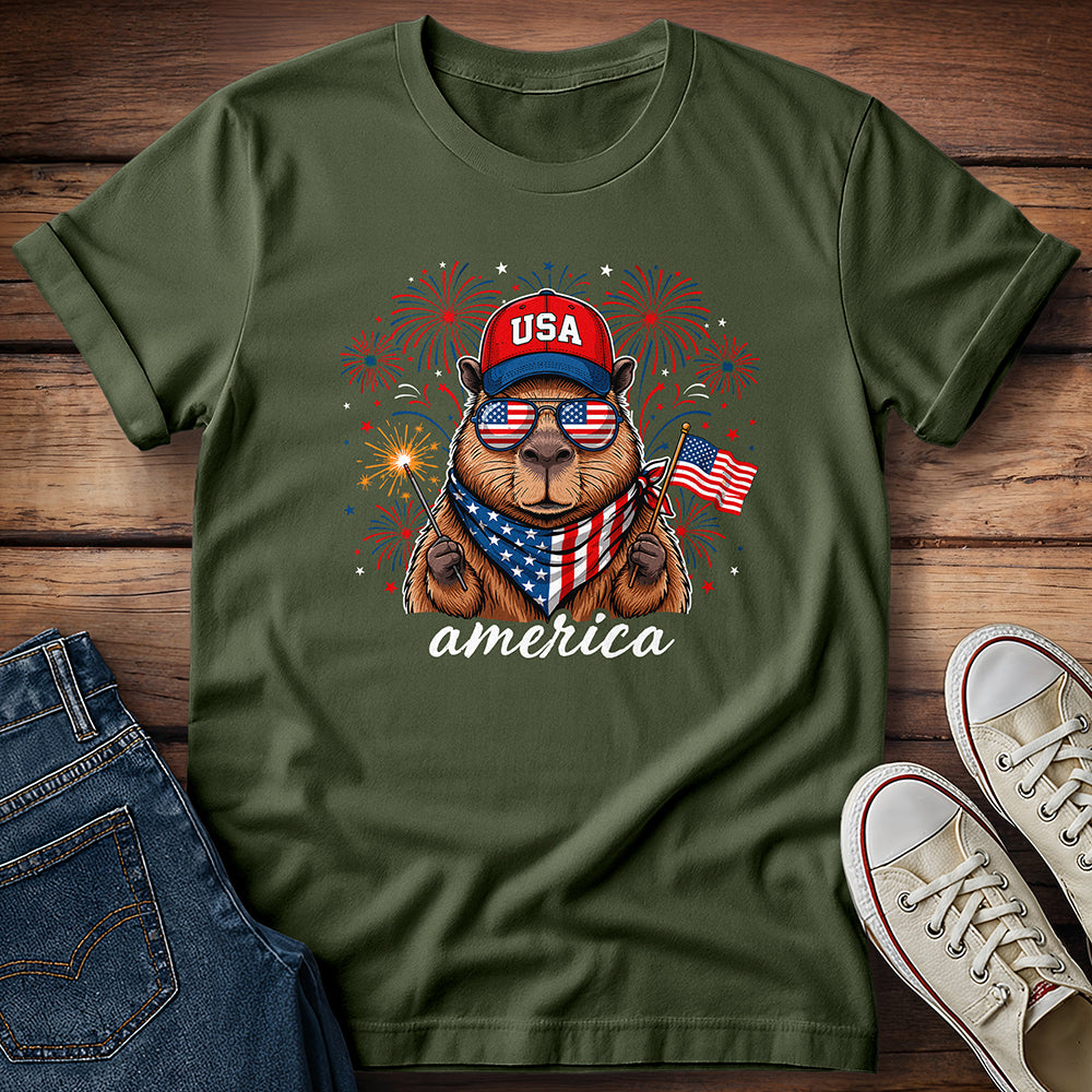 Capybara America T-Shirt