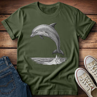 Stippled Dolphin T- Shirt