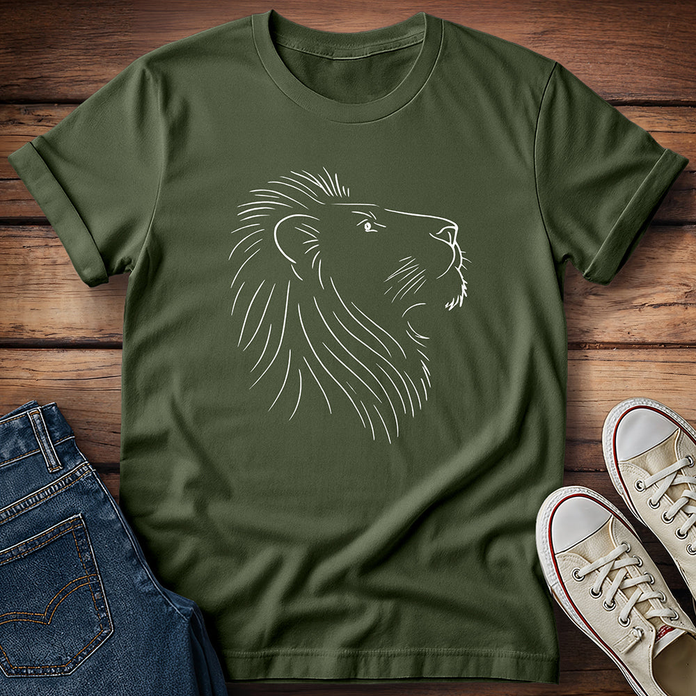 Lion Line Art T-Shirt