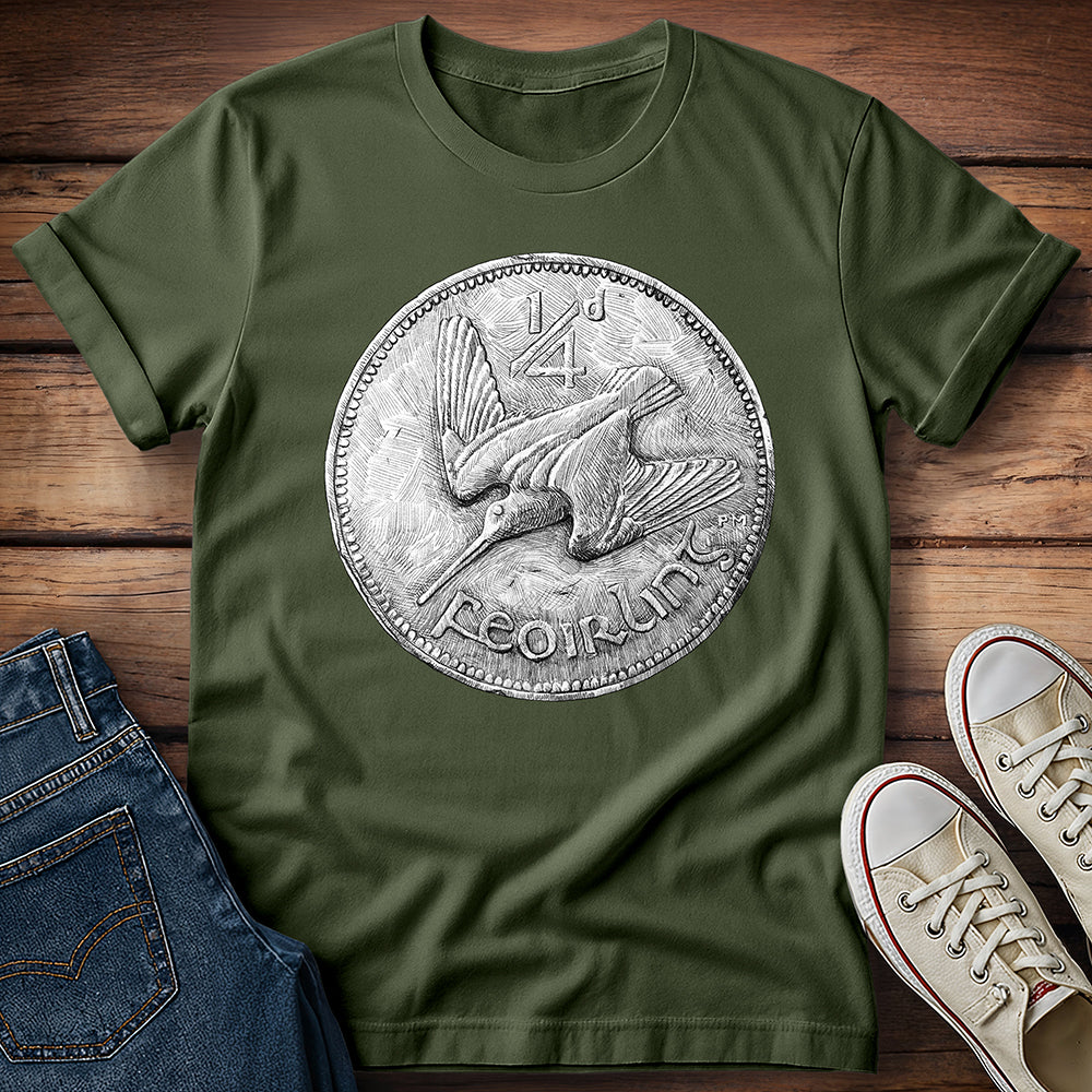 Diving Bird Ireland Coin T-Shirt