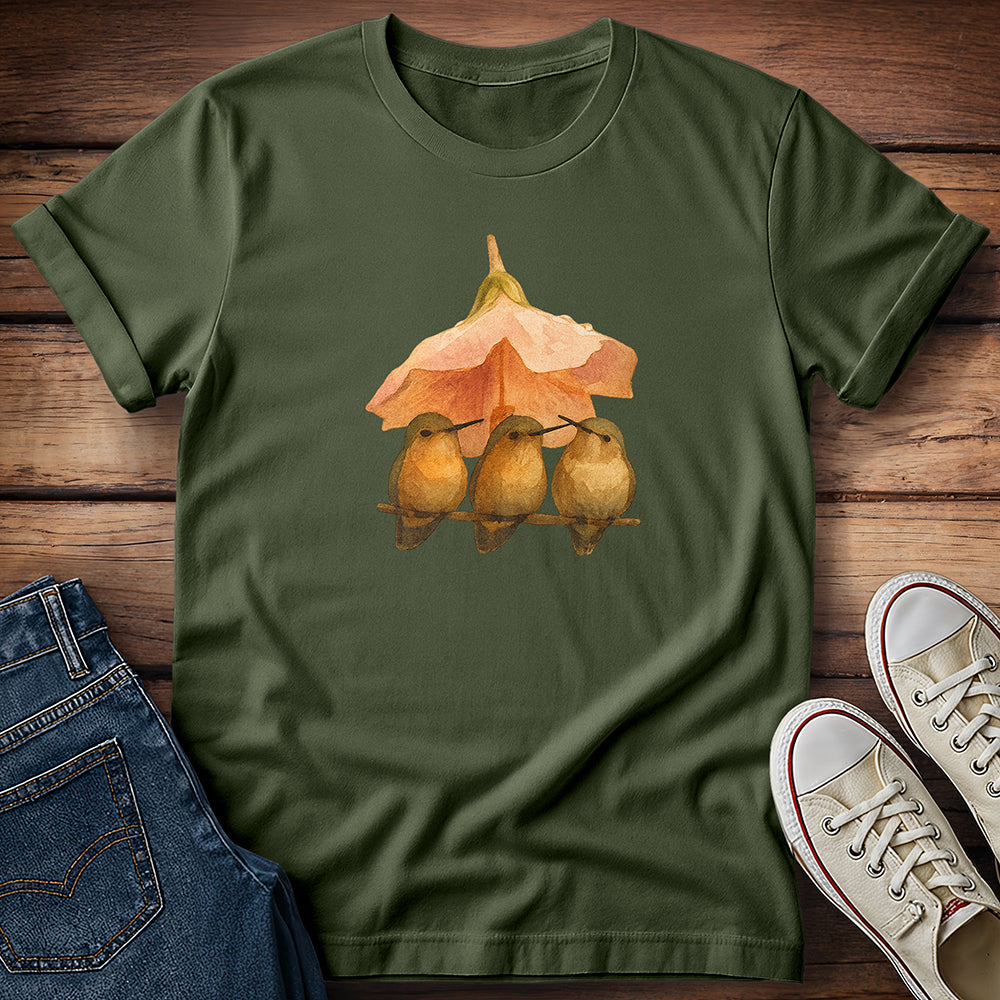 Hummingbirds Taking Shelter T-Shirt