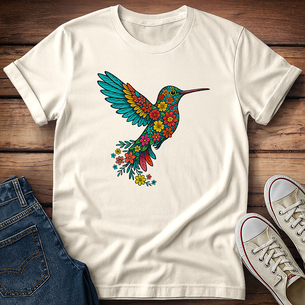 Flowery Hummingbird T-Shirt