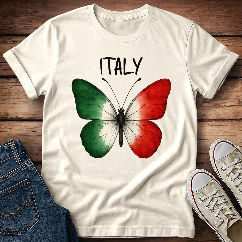 Italian Flag Butterfly T-Shirt