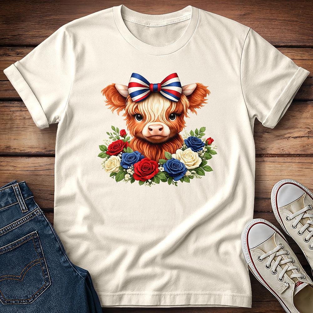 July 4th Highland Calf T-Shirt