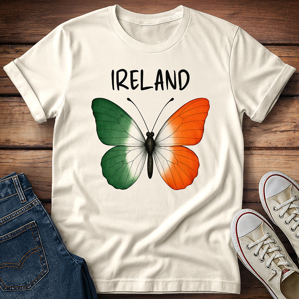 Ireland Flag Butterfly T-Shirt