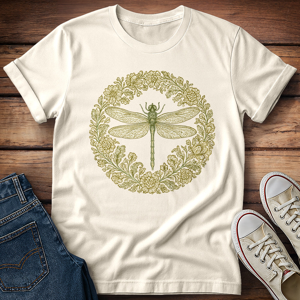 Floral Dragonfly T-Shirt