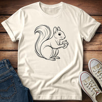 Squirrel Line Art T-Shirt