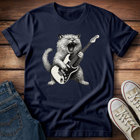 Persian Cat Playing Electric Guitar T-Shirt