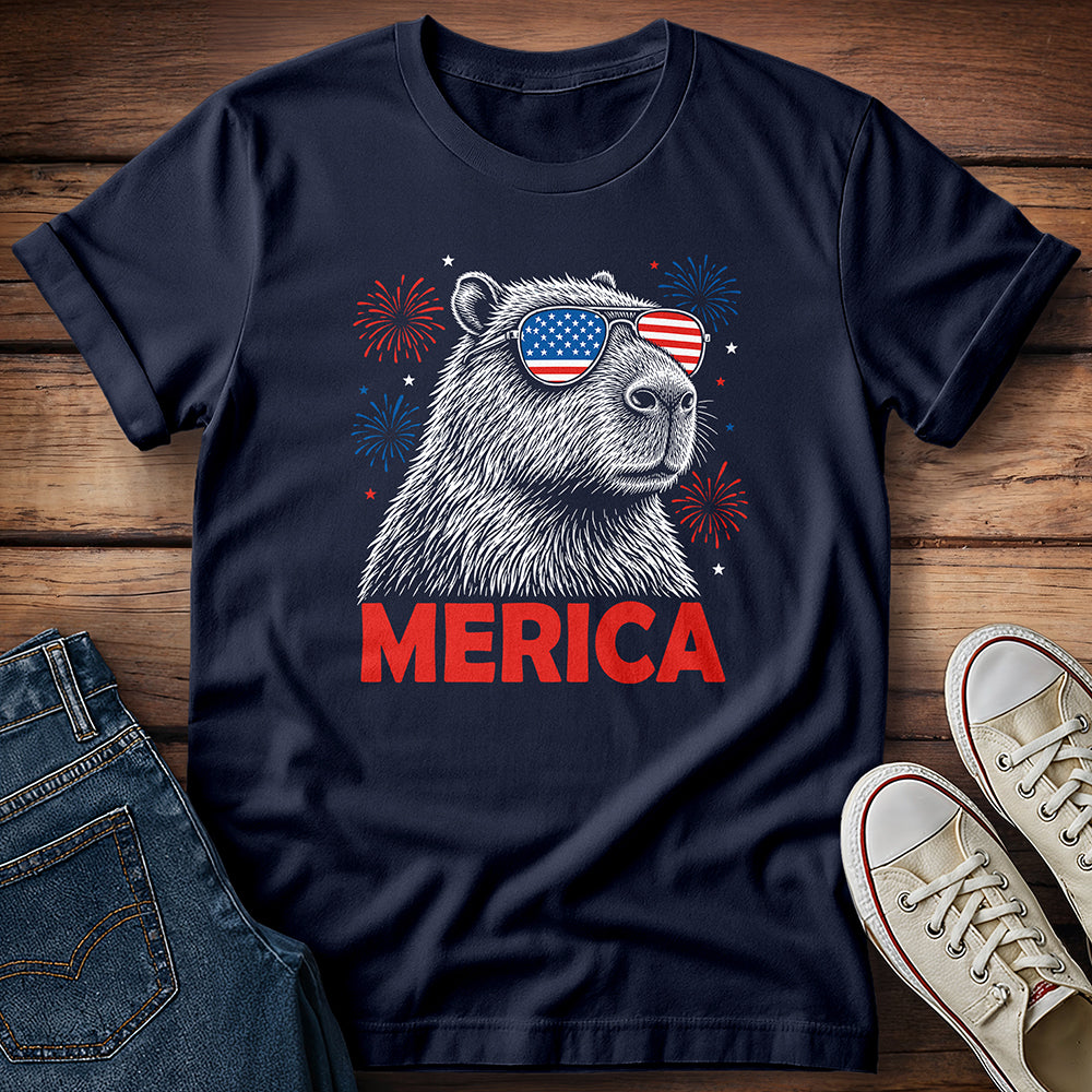 Merica Capybara T-Shirt