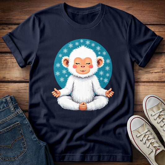Meditating Snow Monkey T-Shirt