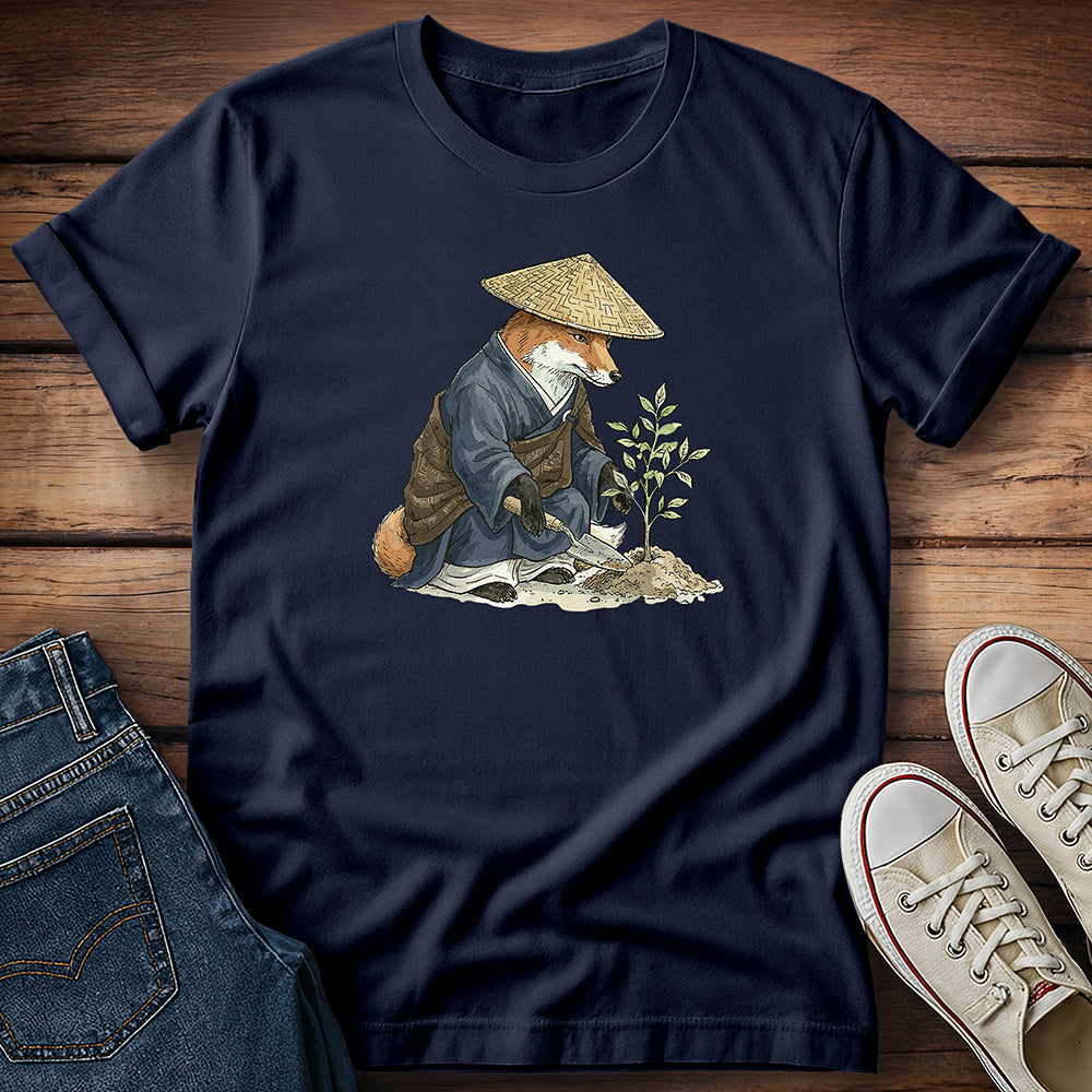 Zen Fox Gardener - Grow at Your Own Pace T-Shirt