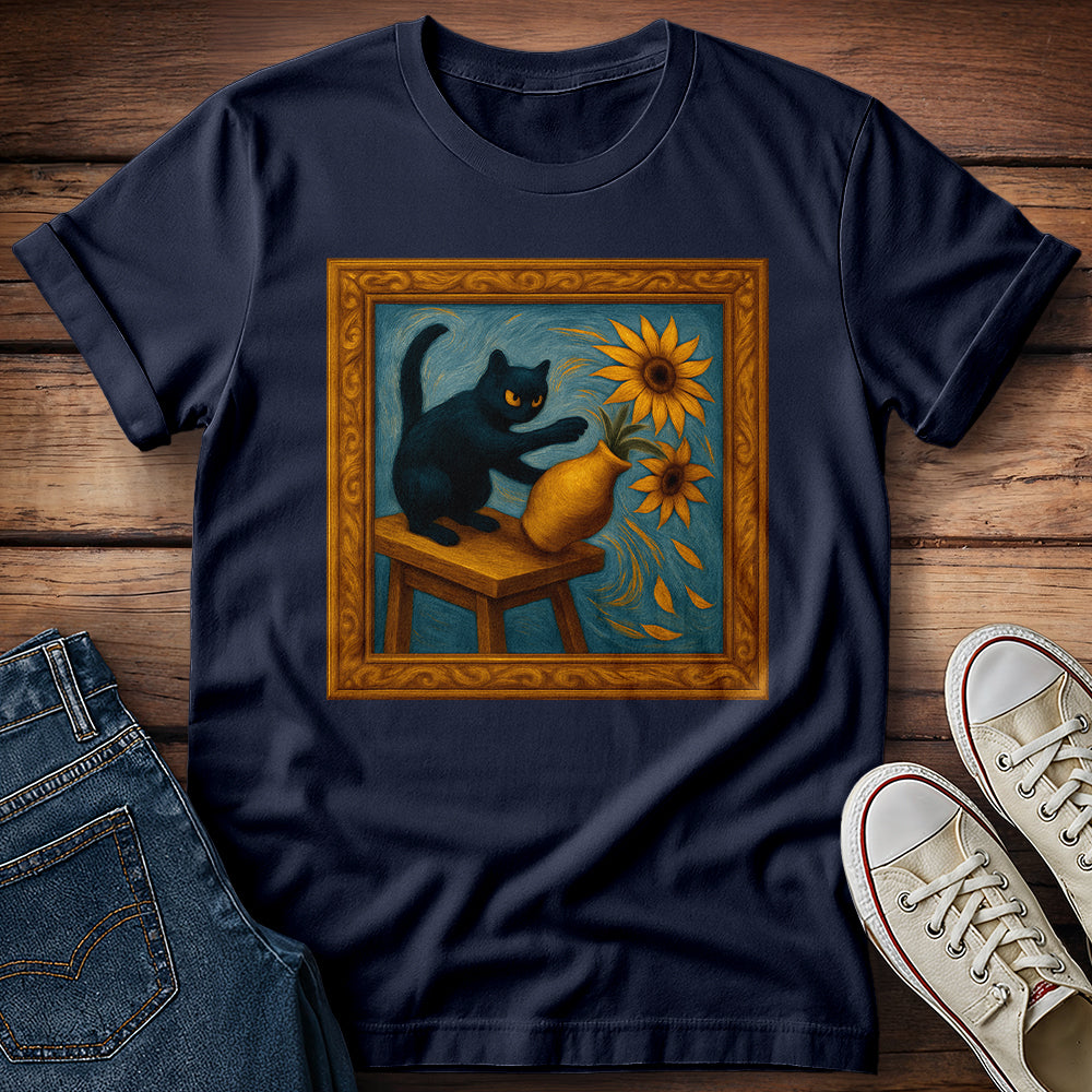 Van Gogh Cat T-Shirt