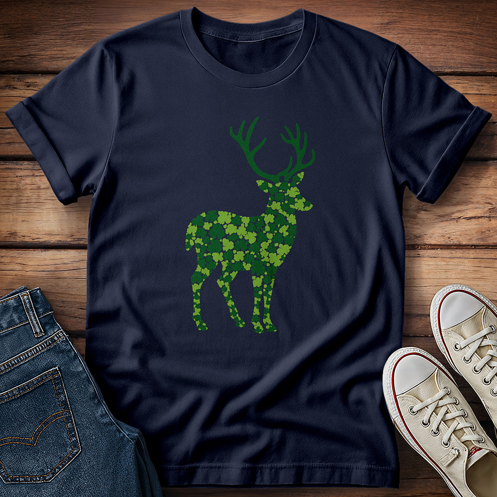 Shamrock Clover Deer  T-Shirt