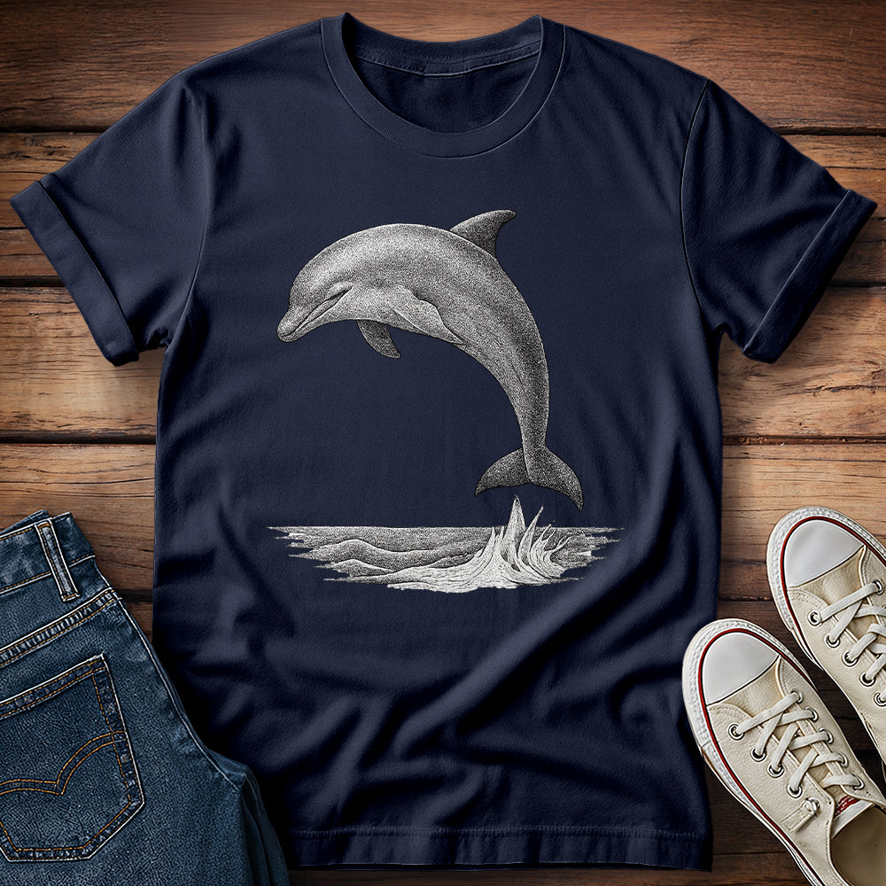 Stippled Dolphin T- Shirt