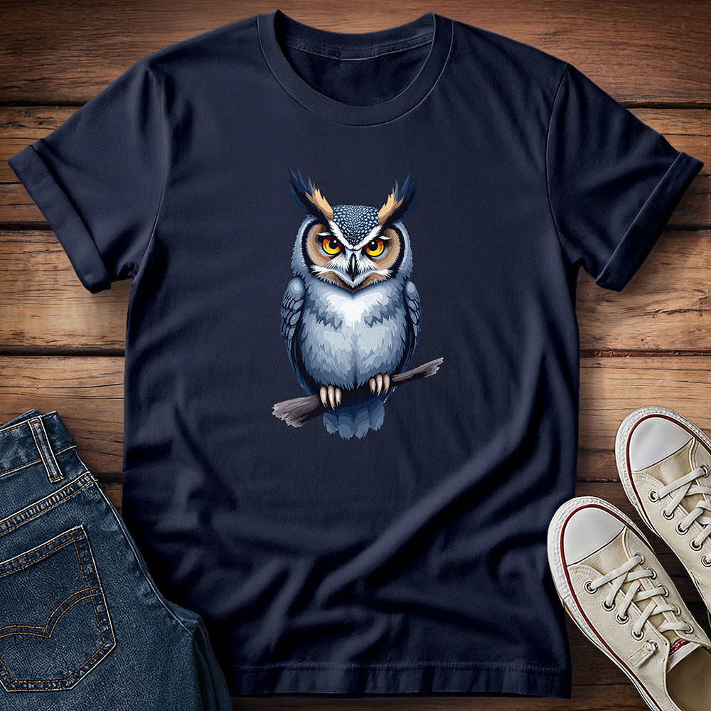 Horned Owl: Midnight Perch T-Shirt