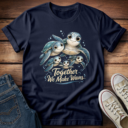 Turtle Family - Together We Make Waves T-Shirt