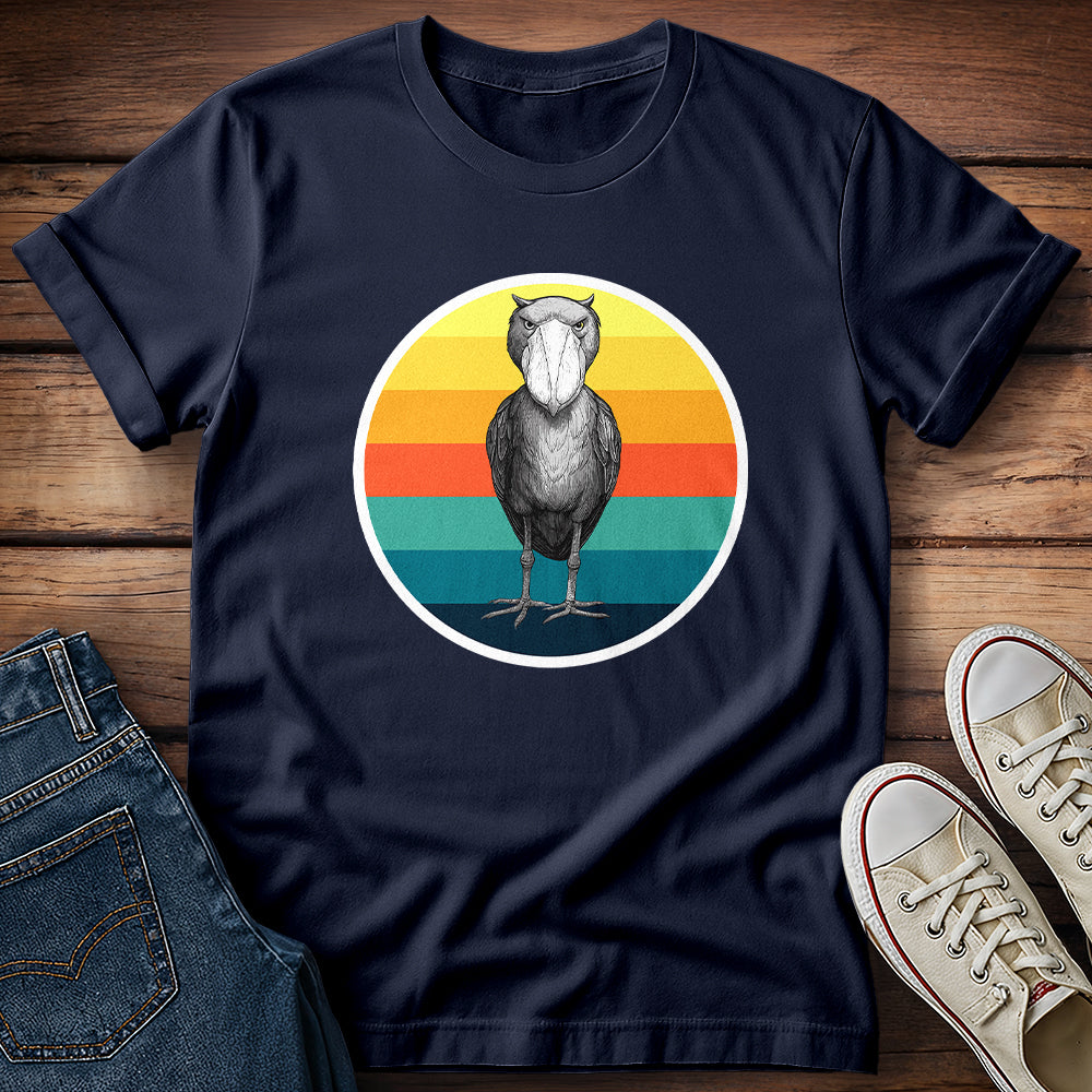 Retro Shoe-Billed Stork T-Shirt