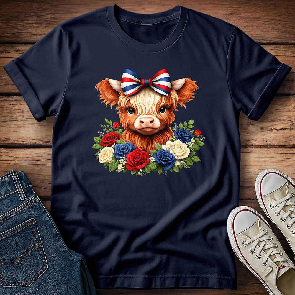 July 4th Highland Calf T-Shirt