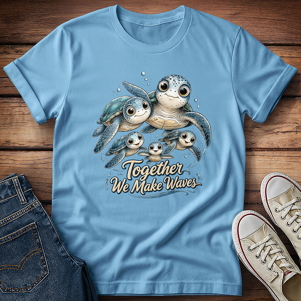 Turtle Family - Together We Make Waves T-Shirt