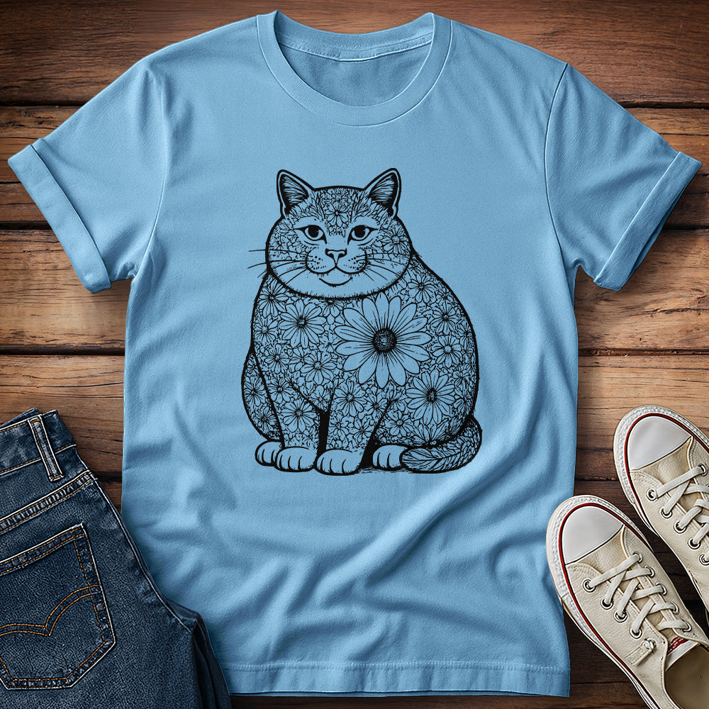 Fat Cat Sunflower T-Shirt