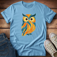 Blue Orange Owl T-Shirt