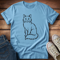 Line Art Cat T-Shirt